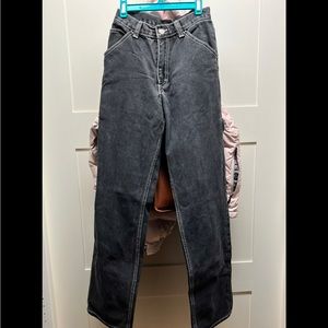 Black weathered cargo pants